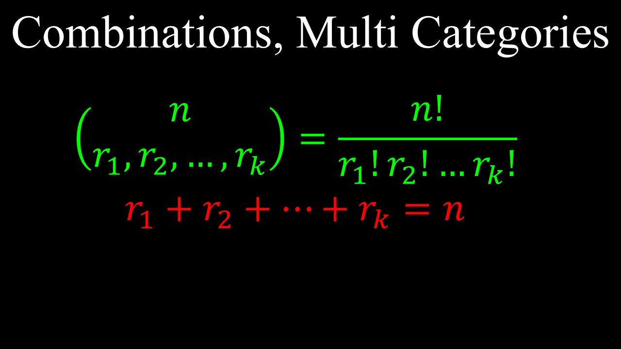 Combinations, Multiple Categories - Discrete Mathematics