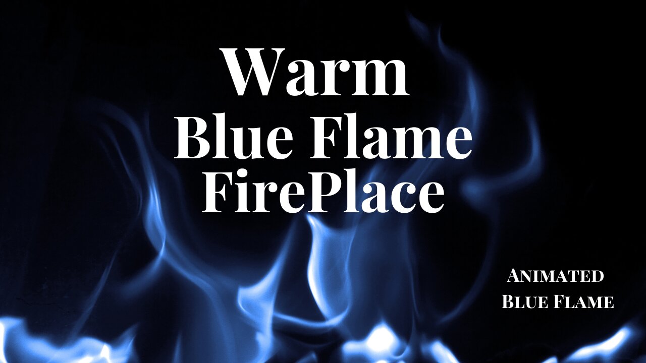 Animated Blue Flame with Fire Sounds | Fireplace | Sleep Relax Meditate | 2 Hours