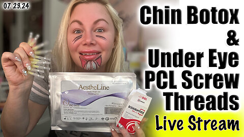 Live Chin Botox & PCL Under Eye Screw threads to build Collagen, AceCosm | Code Jessica10 Saves