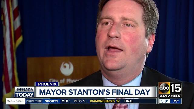 Mayor Stanton's final day in office on Tuesday