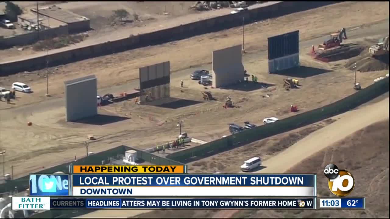 Local protest over government shutdown