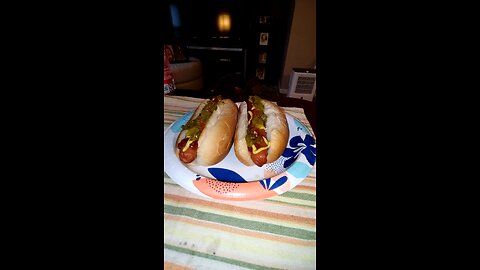 Eating Hebrew National Beef Franks, Dbn, MI, 10/1/24