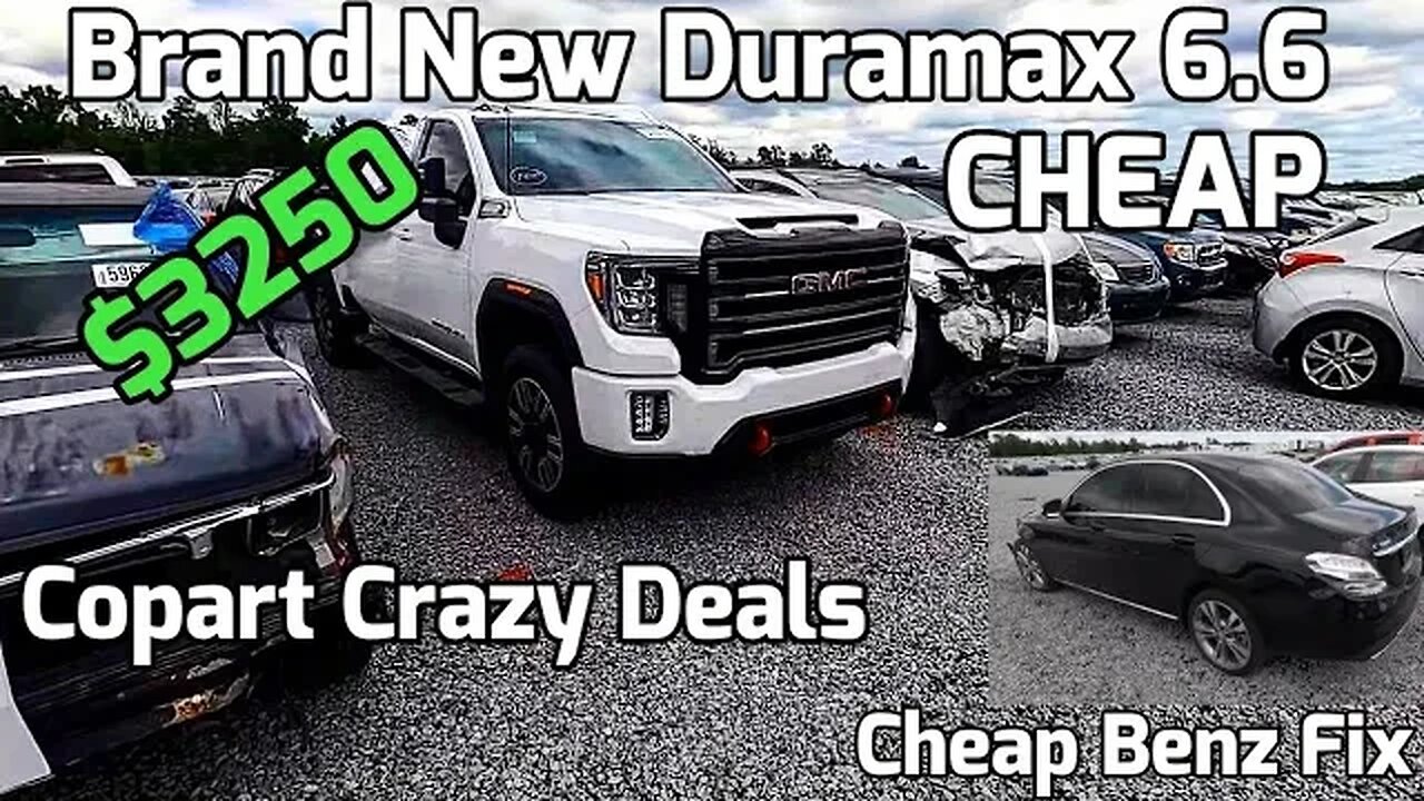 GMC AT4HD Duramax 6.6 CHEAP Copart Walk Around Cheap C Class Rebuild