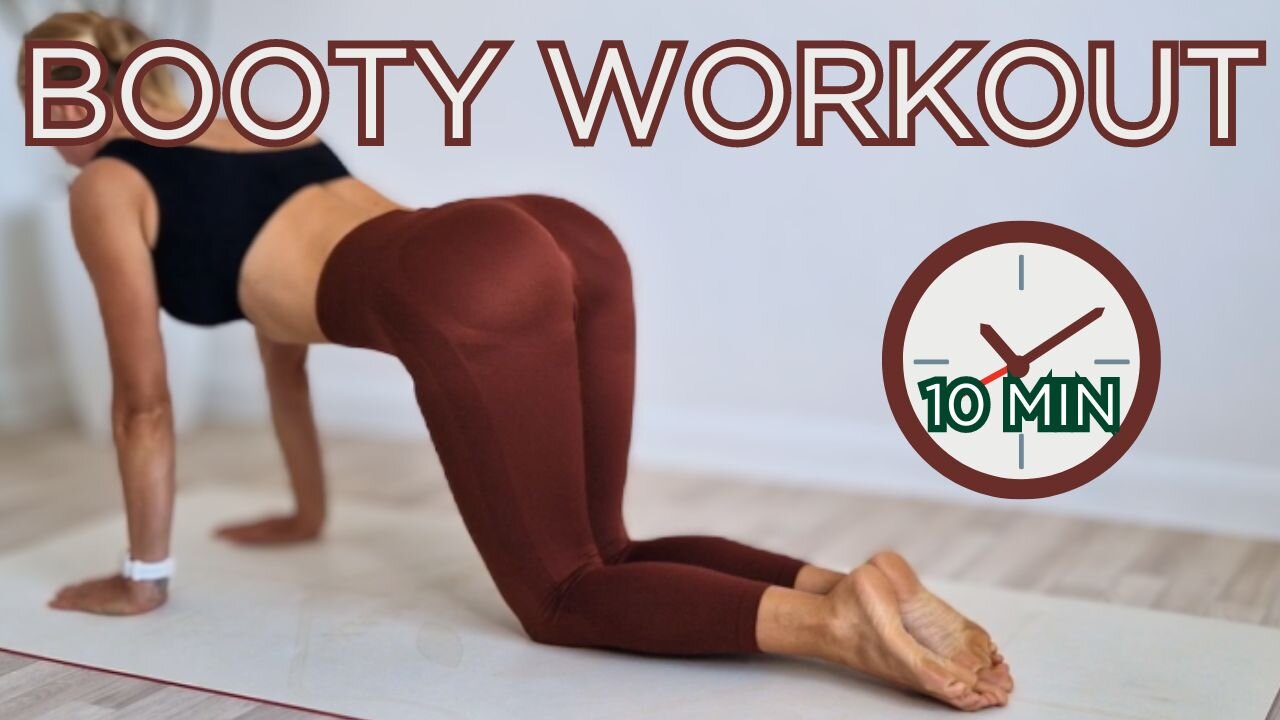 10 Min BOOTY Workout, Low Intensity (EASY) Exercises, Best Glutes Workouts, Train Your Butt At HOME