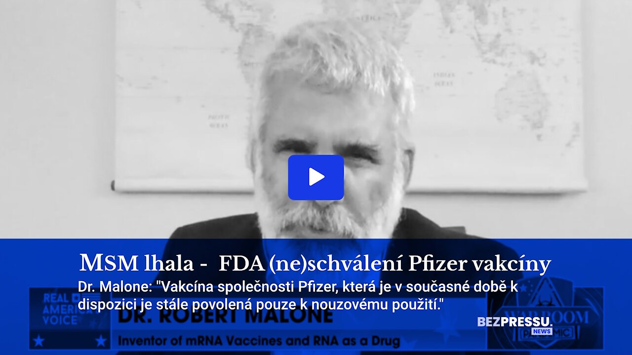 MSM opět lhala - FDA (ne)schválení Pfizer vakcíny