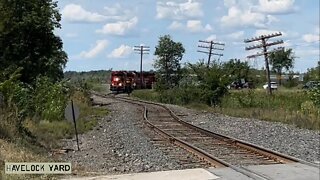 Train arrives from Blue Mountain
