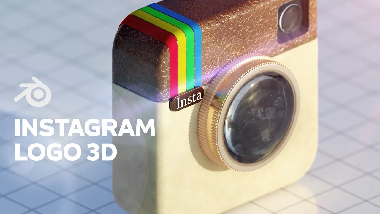 Instagram Logo 3D Process