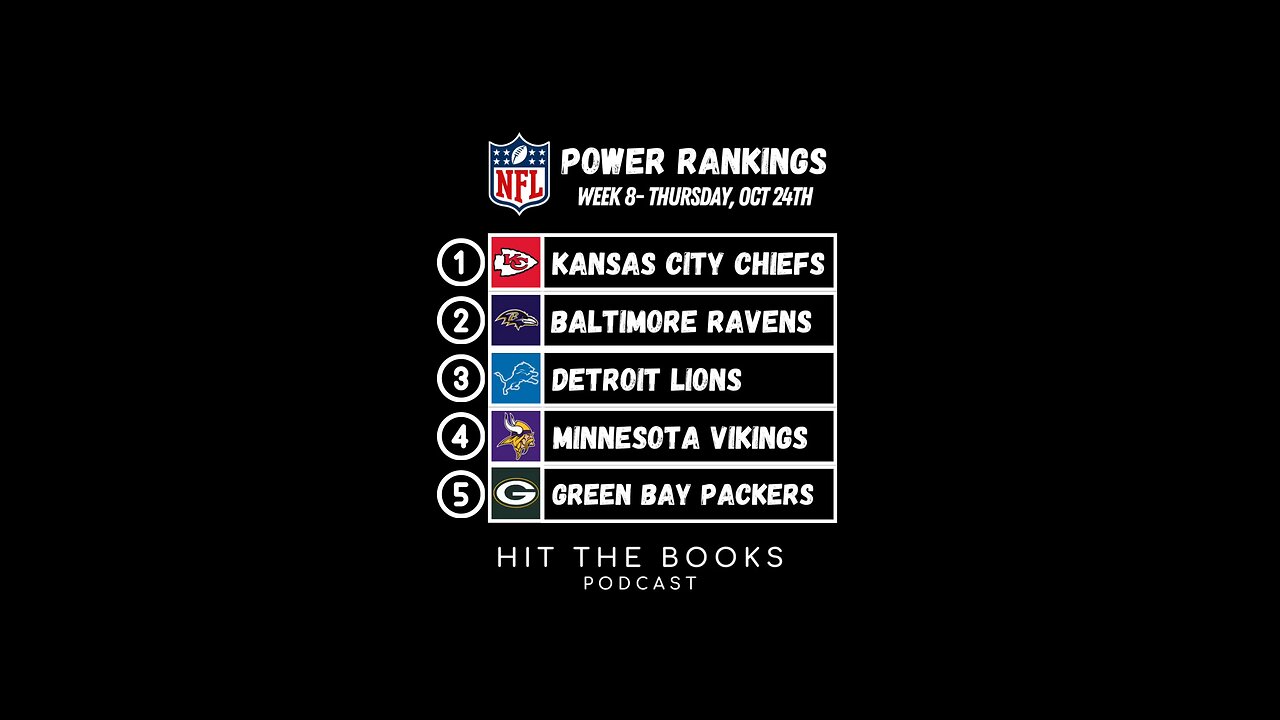 Power Rankings in the NFL heading into Week 8! What did we get right? What did we get wrong?