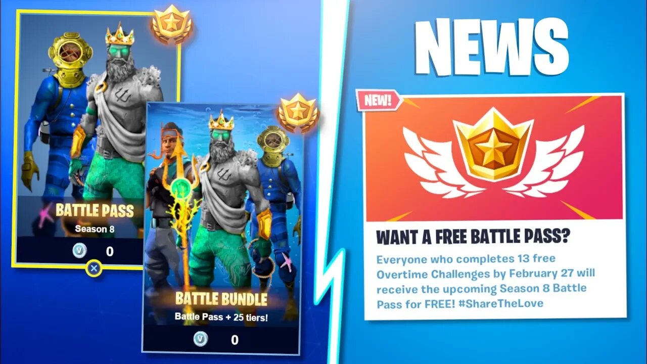 How to Get "FREE FORTNITE SEASON 8 Battle Pass!" (EARN Fortnite Season 8 Battle Pass Skins For FREE)