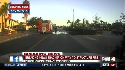 Structure fire at Miromar Outlets