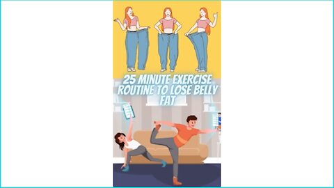 25 Minute Exercise Routine To Lose Belly Fat At Home #Workouts #weightloss