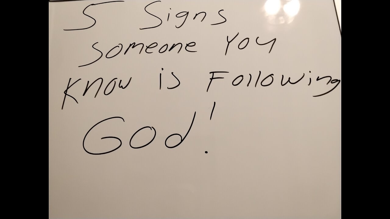 5 signs someone you know is following God