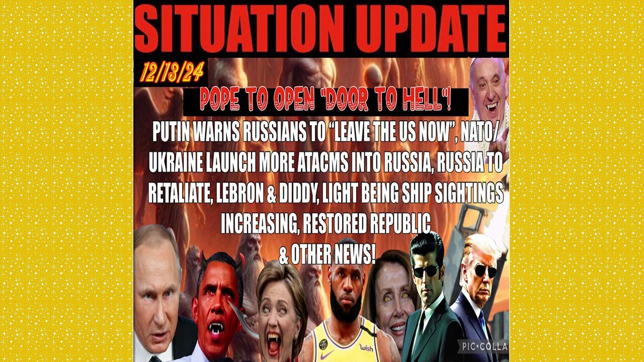 SITUATION UPDATE 12/13/24 - No way out, Russia Hit W/More Atacms, Retaliation, Door To Hell, Lebron