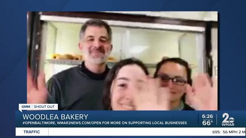 Woodlea Bakery says "We're Open Baltimore!"