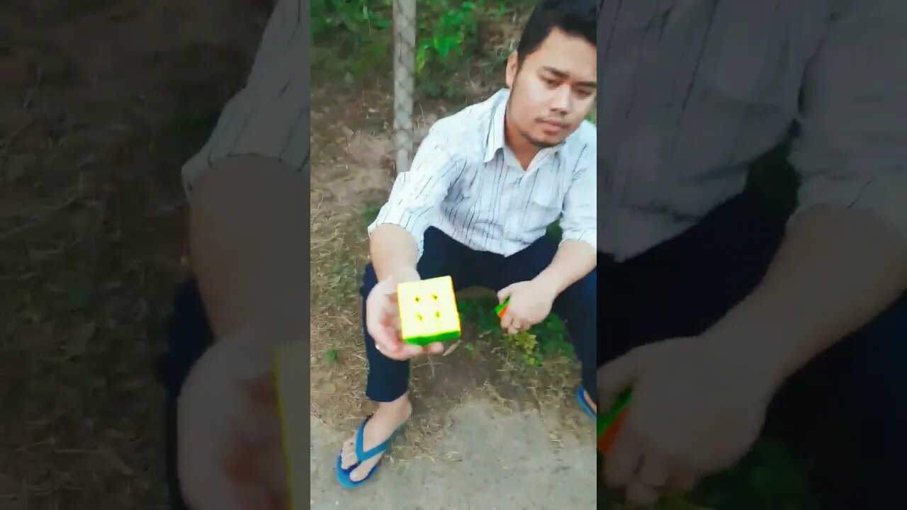 PJ Ne Kiya Rubik's Cube Solve 1 Sec Mein #shorts #rubikscube