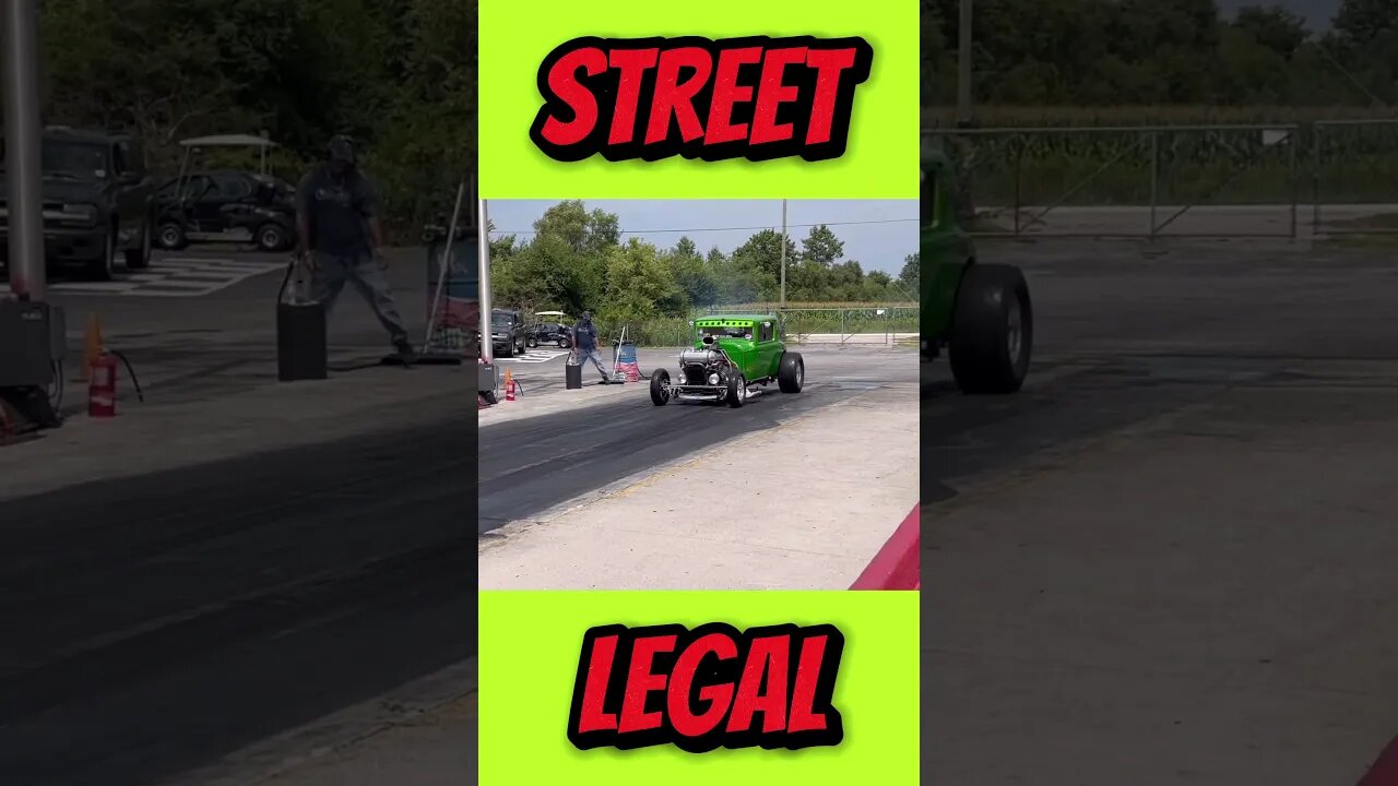 Street Legal Blown Hemi Nitro Super Fuel Coupe Ground Shaking Burnout - US 41 Dragstrip #shorts