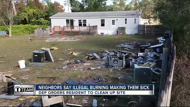 Hernando County residents say neighbor's illegal burning of old air conditioners is making them sick | I-Team Investigates