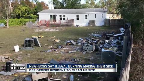 Hernando County residents say neighbor's illegal burning of old air conditioners is making them sick | I-Team Investigates