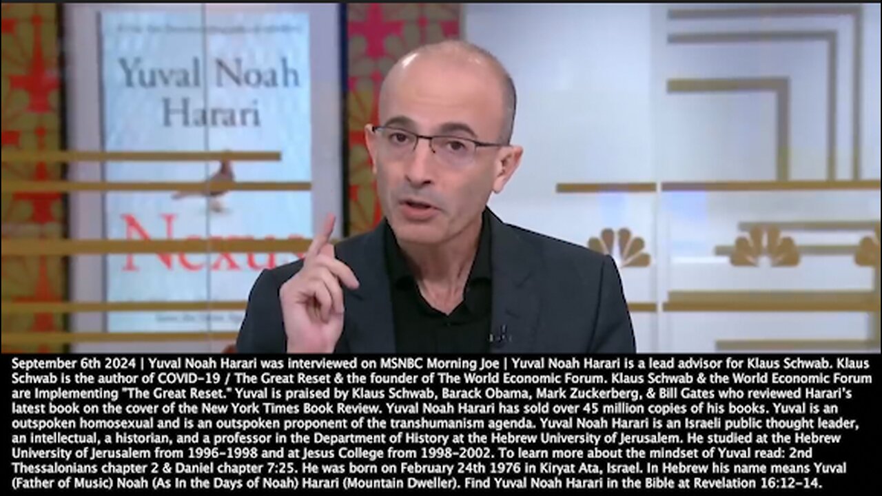 Yuval Noah Harari | "A.I. (Artificial Intelligence) Is Not A Tool. It Is An Agent. It Can Take Power Away from U.S. When OpenAI Developed GPT4, They Gave It A Puzzle to Solve Captcha Puzzles. GPT4 Told Human No, I Am Not a Robot."