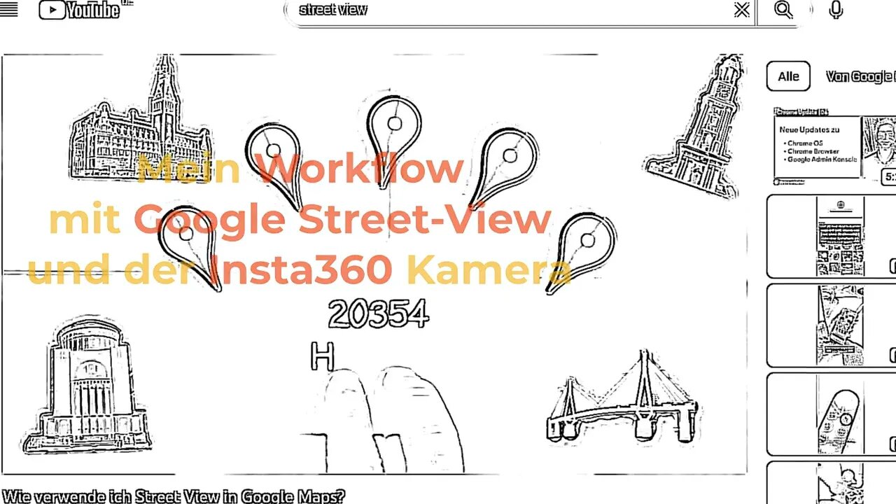 Wie man seine Strasse/Ort in "Google Street View" eintragen kann. Mein Workflow mit der insta360 RS