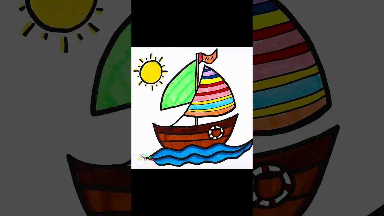 Drawing and Coloring a Boat 🛶!