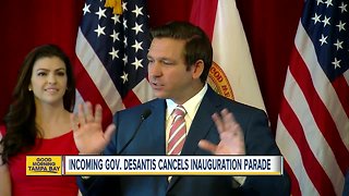 Incoming Florida Governor DeSantis to be sworn in Tuesday; cancels parade just days before