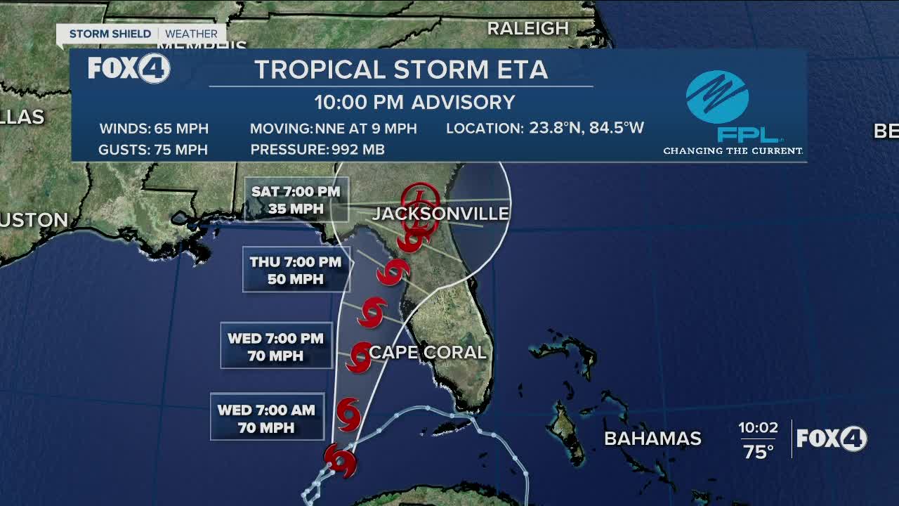 Tropical Storm Eta Update 11/10/20 10 PM