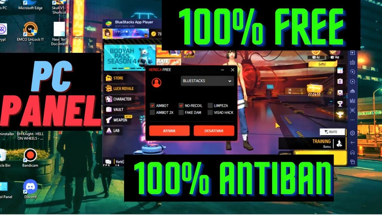 Ob39 Free Fire PC Panel - 100% free - 100% Antiban