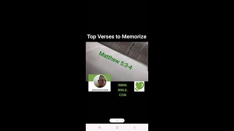 Top Verses To Memorize, Matthew 5:3-4