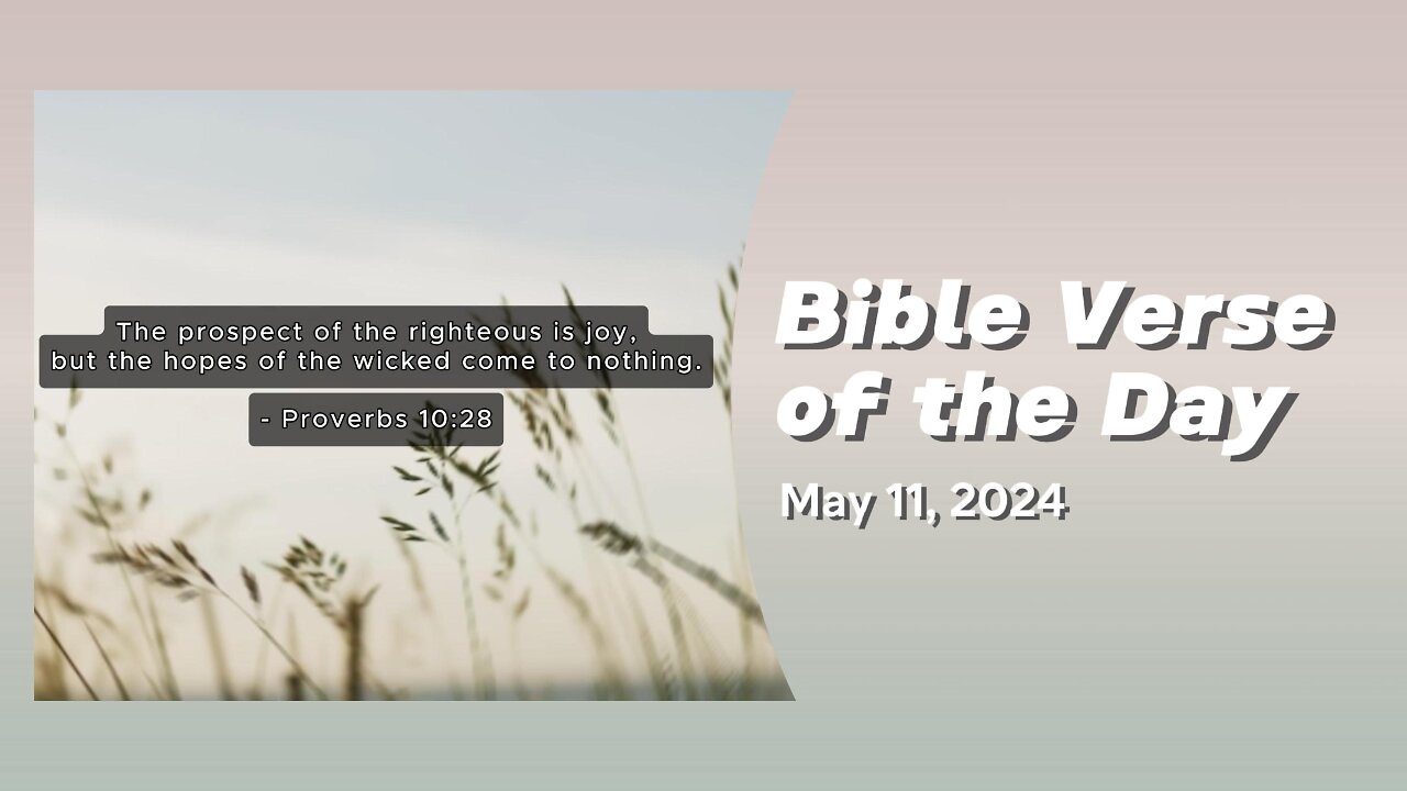 Bible Verse of the Day May 11, 2024