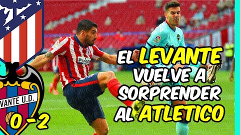 El ATLÉTICO pierde ante el LEVANTE (0-2) y la LIGA se pone al ROJO VIVO!!!