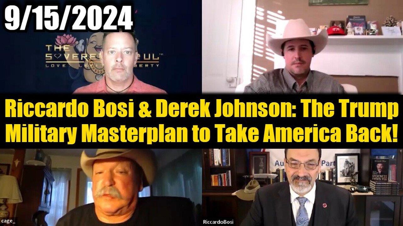 Riccardo Bosi & Derek Johnson 9/15/24: The Trump-Military Masterplan to Take America Back!