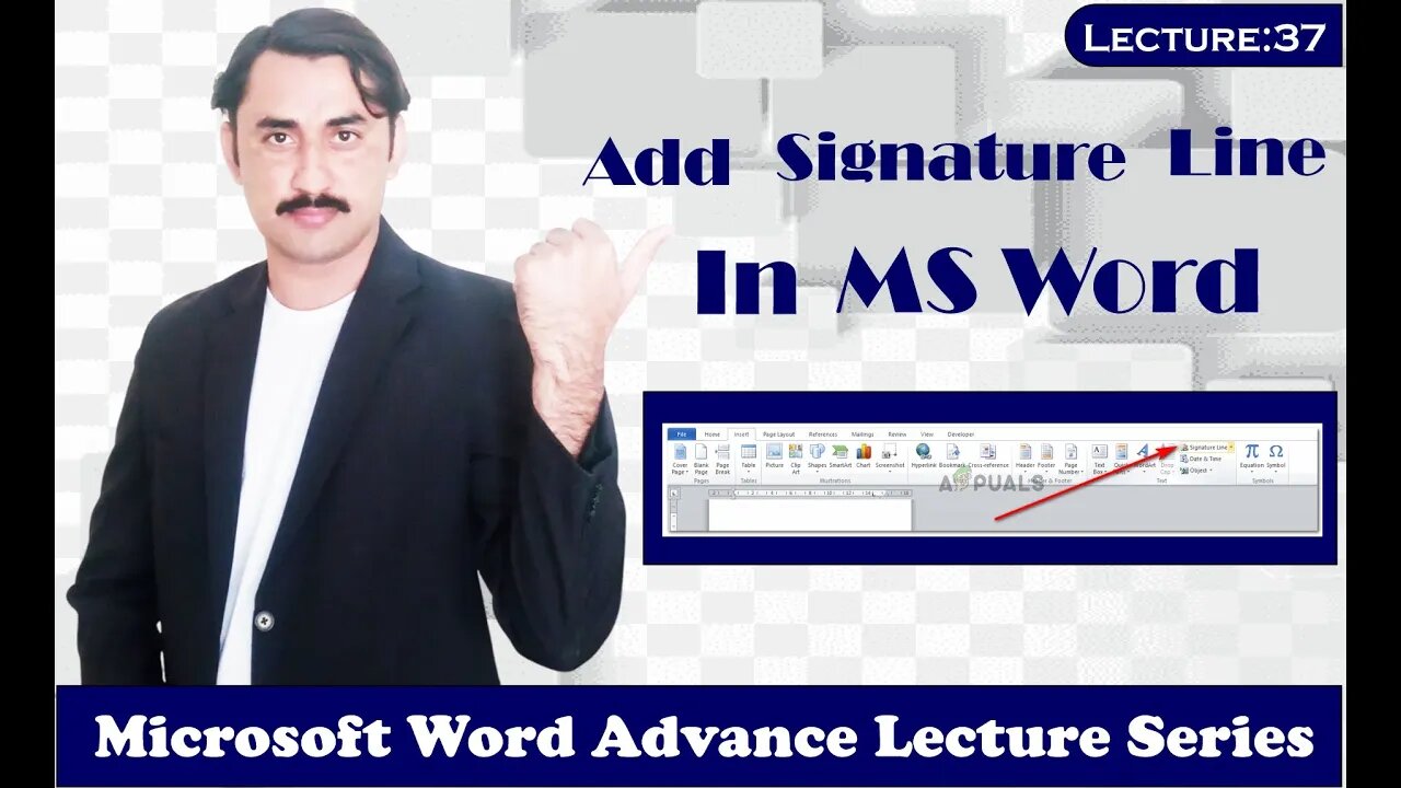 How to Insert a Signature line|into Microsoft Word|ms word in urdu|Sadar Khan Tv