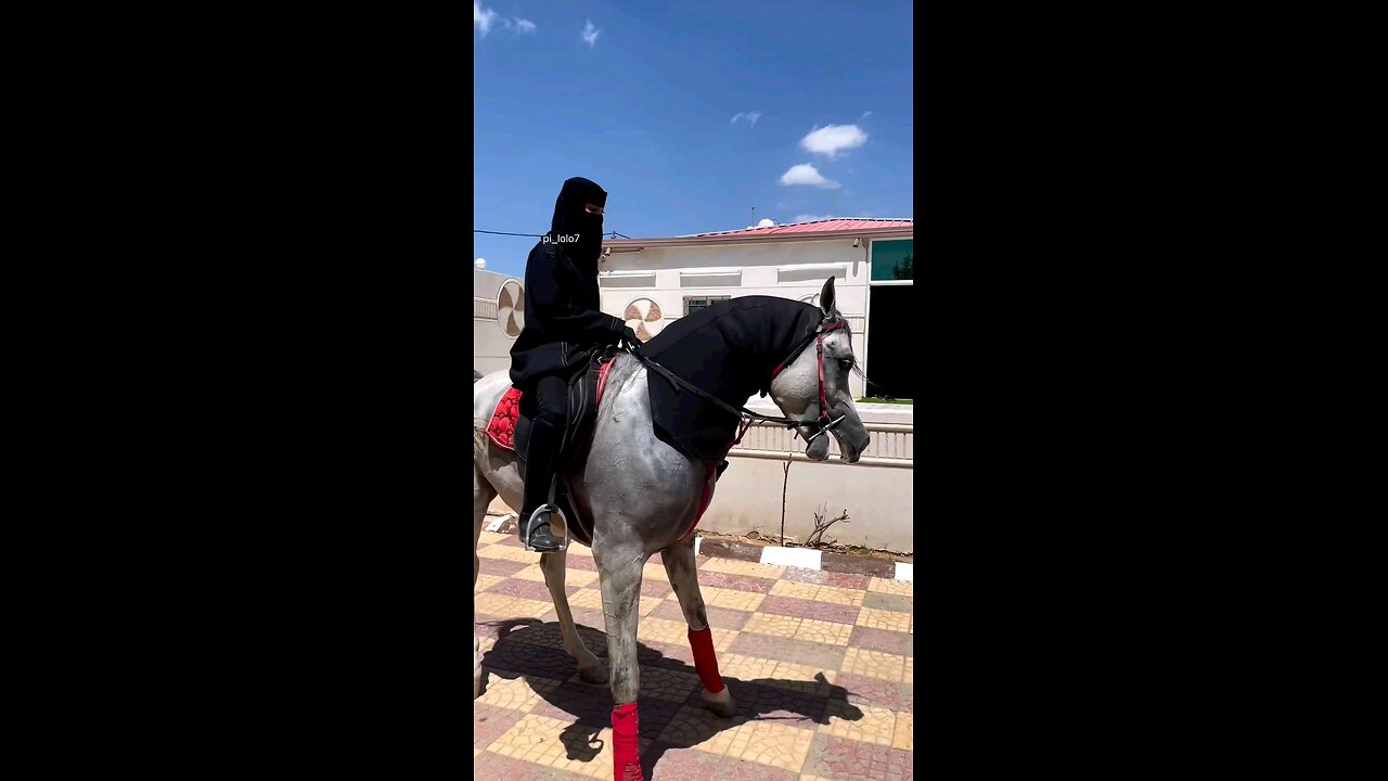 arab women riding horse