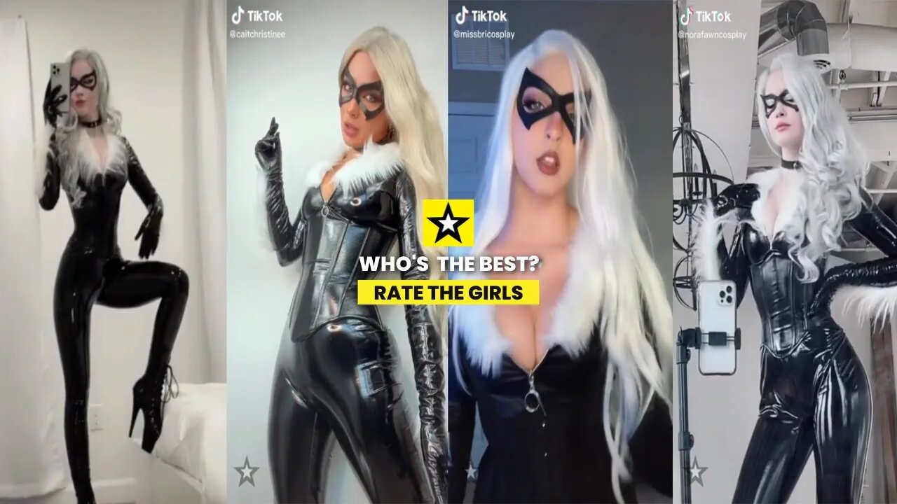 Rate the Girls: Best Spiderman Black Cat TikTok Cosplay Challenge #1 (Marvel) 🕷😼