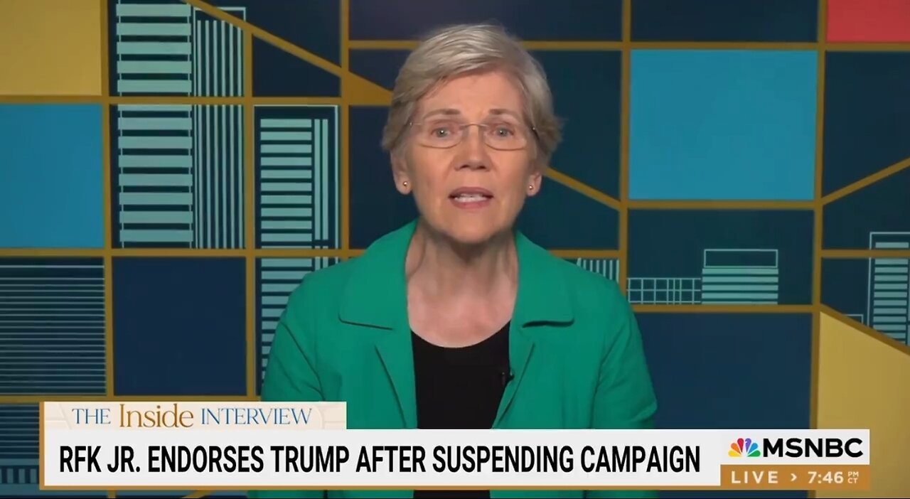 Elizabeth Warren Is Big Mad RFK Jr Endorsed Trump