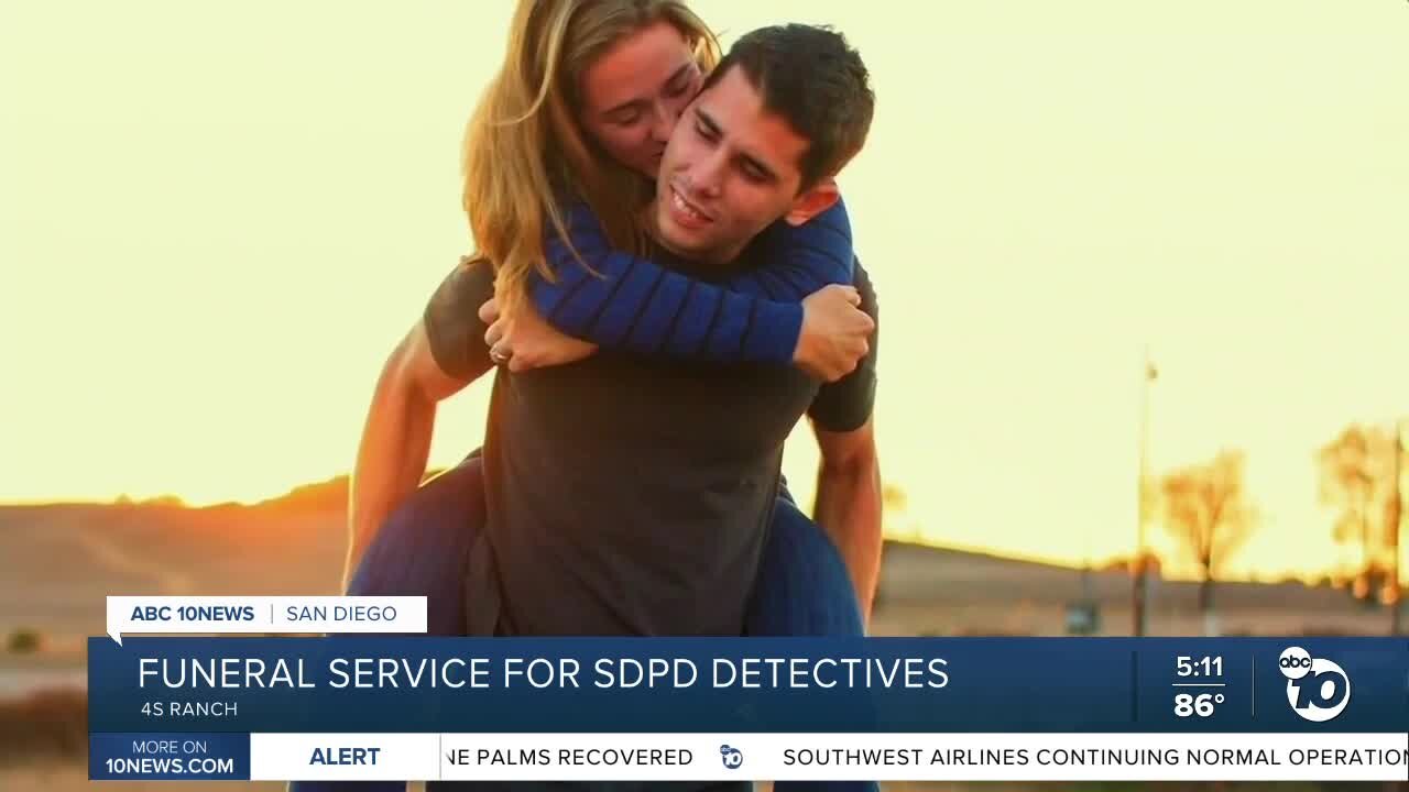 Funeral service for married San Diego Police detectives