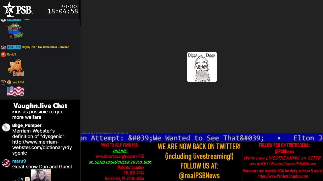 2024-09-08 18:00 EDT - DiggaDan Show: