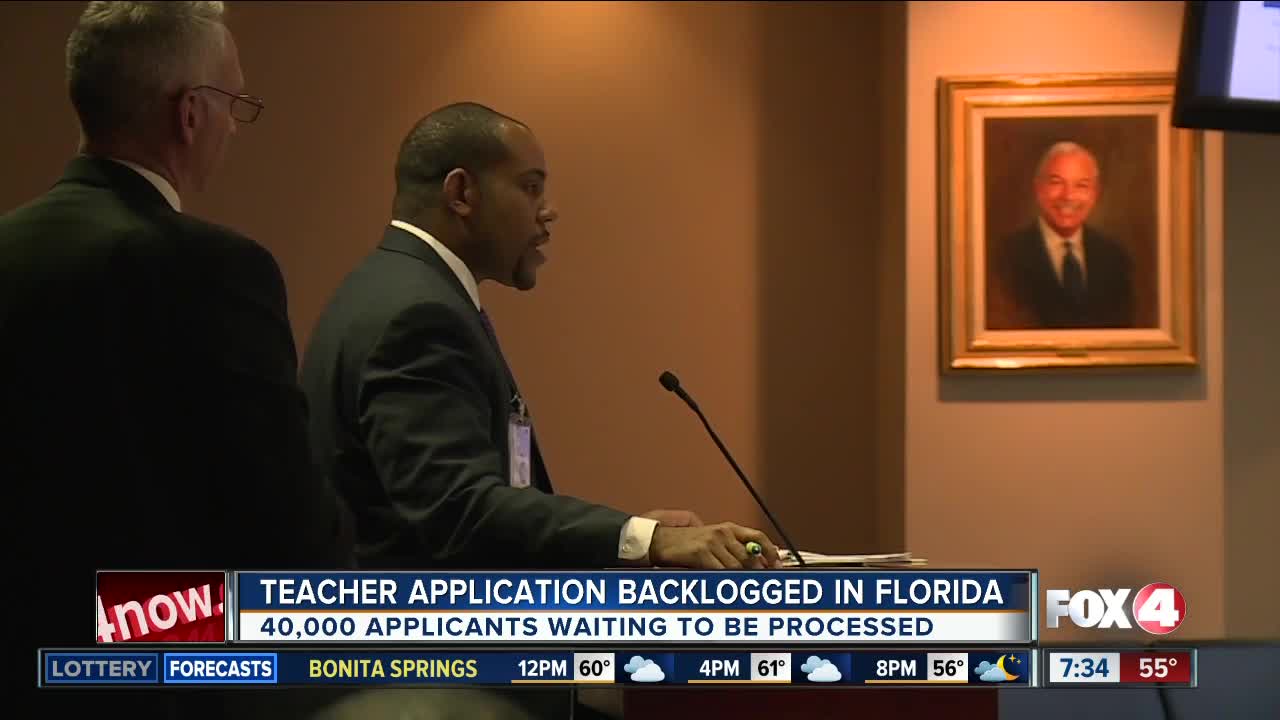 Thousands of teacher applications are backlogged in Florida