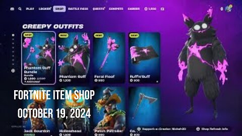 Fortnite Item Shop|October 19, 2024(*New* Phantom Guff Bundle)