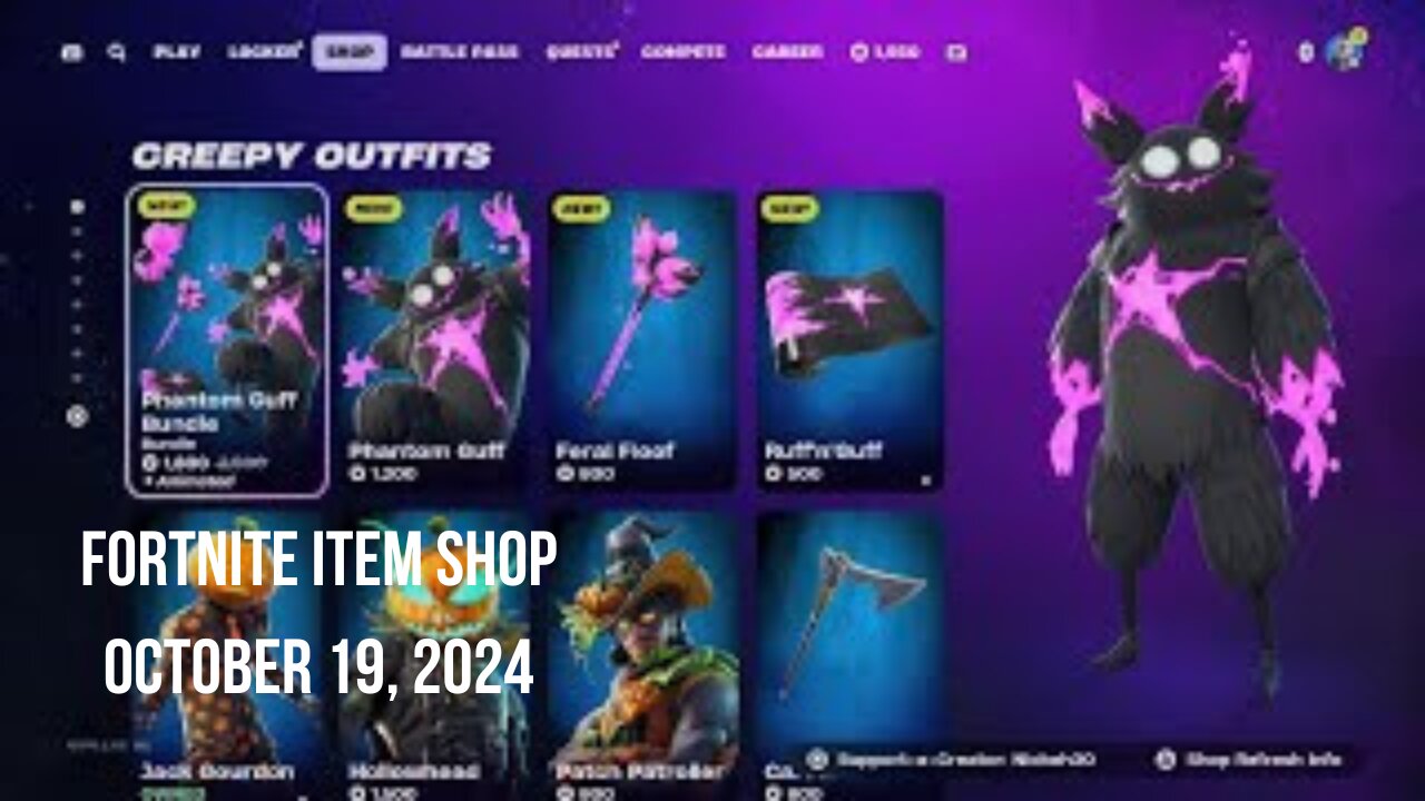 Fortnite Item Shop|October 19, 2024(*New* Phantom Guff Bundle)