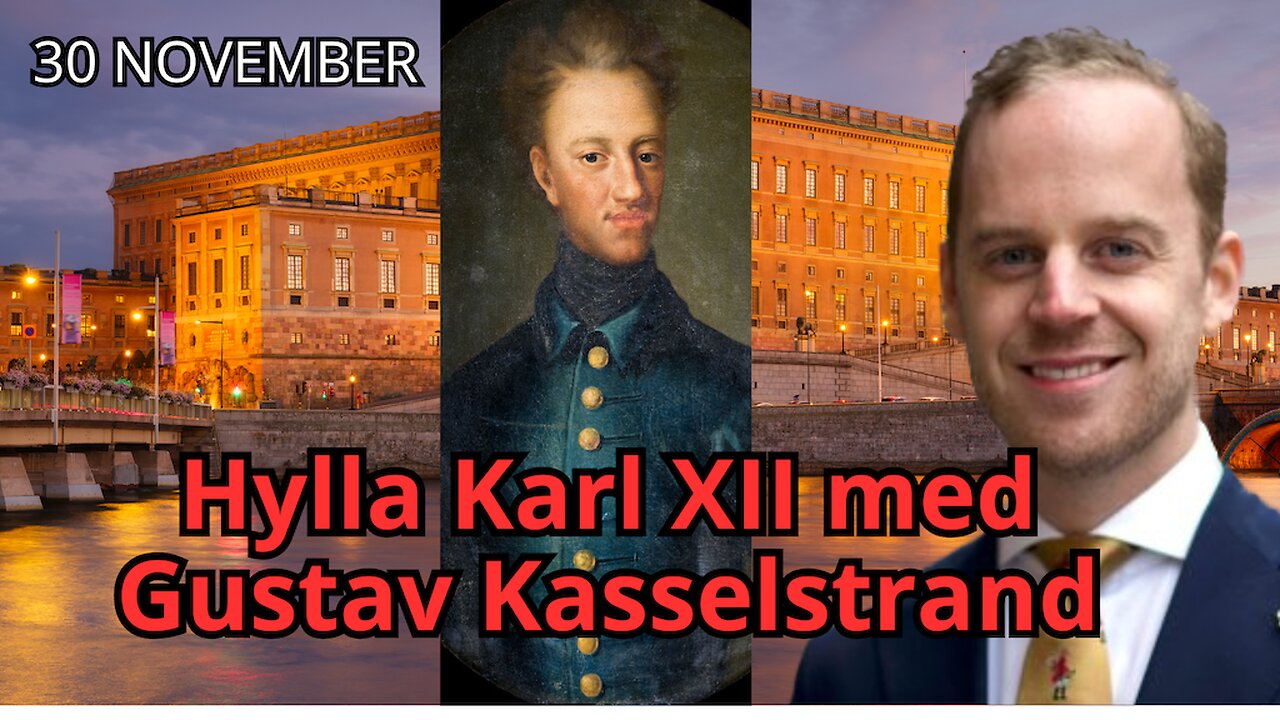 Minnesmanifestation för Karl Xll i Kungsträdgården - med Gustav Kasselstrand