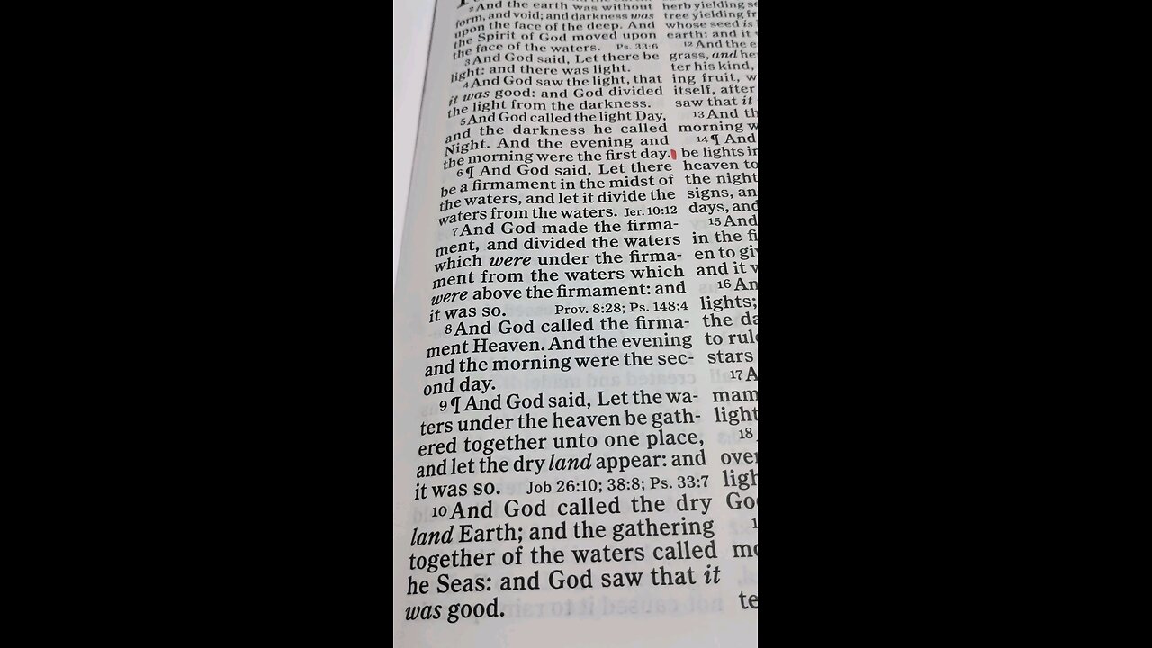 Bible Reading Genesis Chapter 1 Verse 8