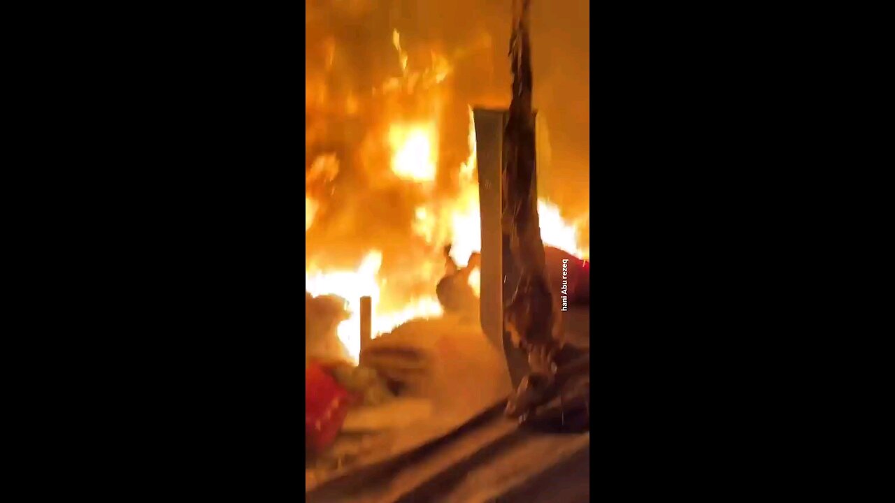 Israel bombed the TENTS of Palestinians in courtyard of Al-Aqsa Martyrs HOSPITAL in Deir Al-Balah
