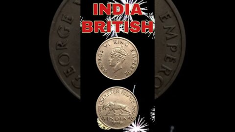 India - british ¼ rupee 1946.#shorts #coinnotesz