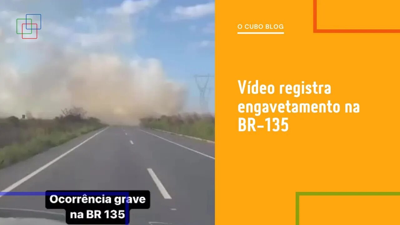 Vídeo registra engavetamento na BR-135