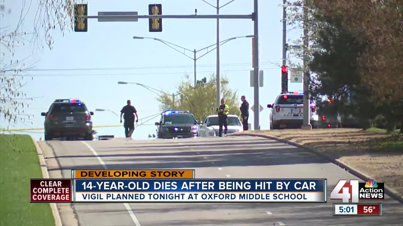 Overland Park girl, 14, dies after being hit by car Friday