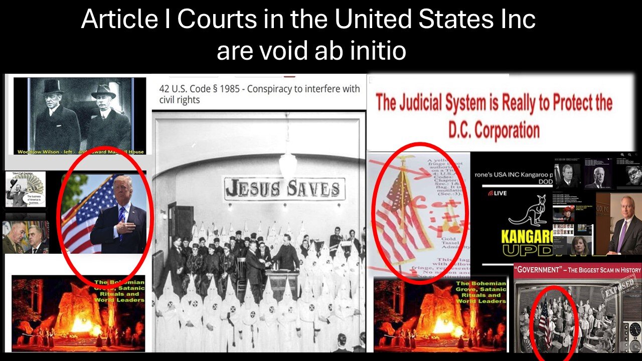 WE will never have justice in USA INC Article I courts w/their red/white/blue FAKE NATIONAL FLAG