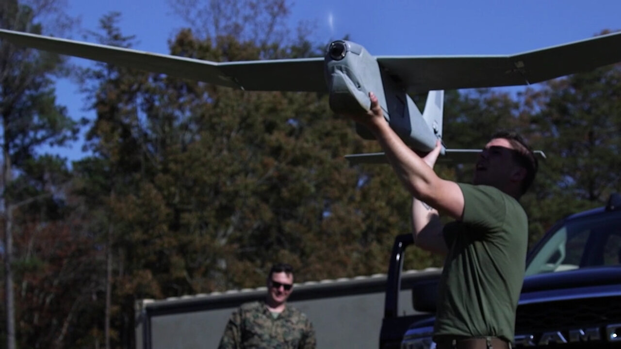 Birds Eye View: II MIG Marines conduct UAS training during MEFEX 21.1 (B-Roll)