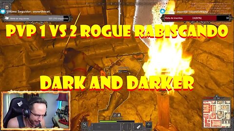 Gameplay Dark and Darker Alpha Player Test - PVP 1vs2 - Rogue